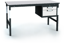 Pracovní stůl alsor UNI - deska - podvěsný kontejner 681 - 1037 x 1500 x 700